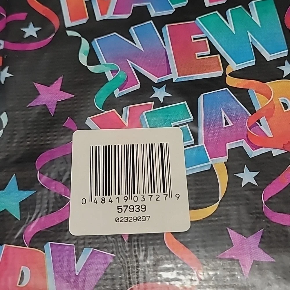 Happy New Year, Paper Table Cover 57939 by Trend Setters  NIP‎ 54